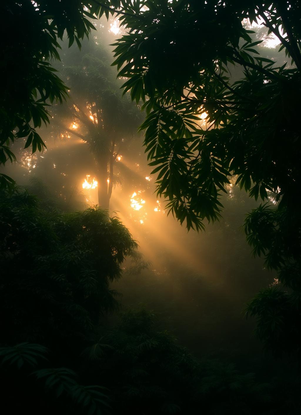 Canopée amazonienne au petit matin